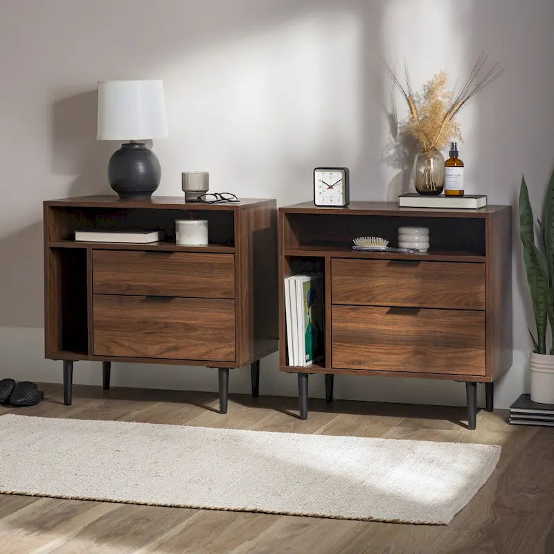 Tables de chevet modernes, lot de 2