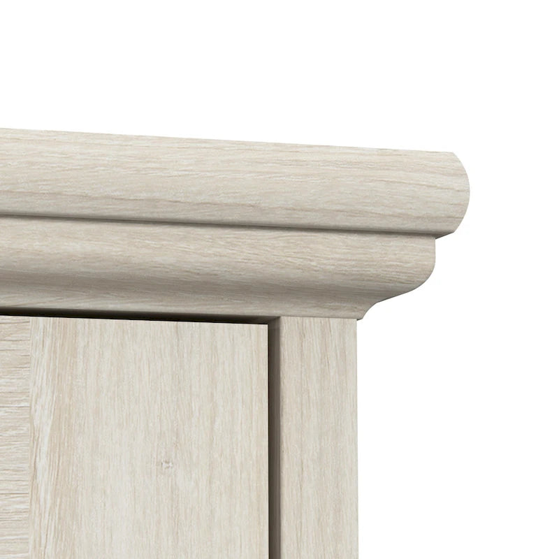 Bureau d'angle en L de style ferme avec armoires de rangement