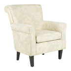 Fauteuil club gris à motif de jardin