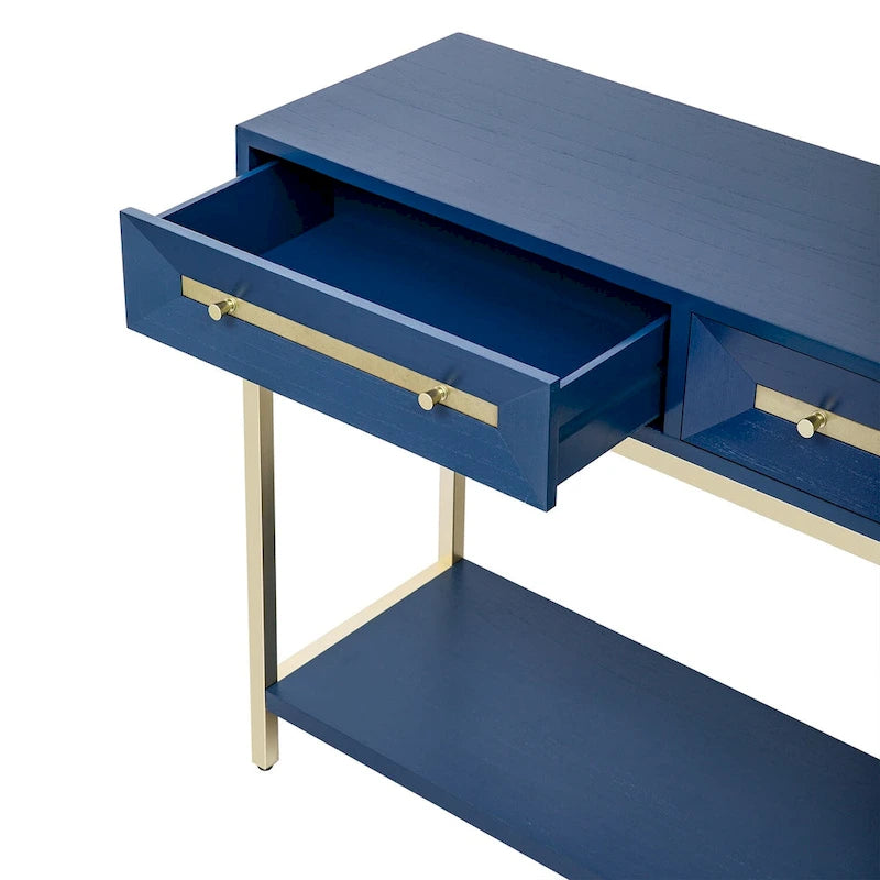 Console en bois avec 2 tiroirs pour entrée