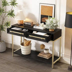 Console en bois avec 2 tiroirs pour entrée