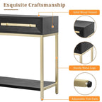 Console en bois avec 2 tiroirs pour entrée
