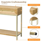 Console en bois avec 2 tiroirs pour entrée