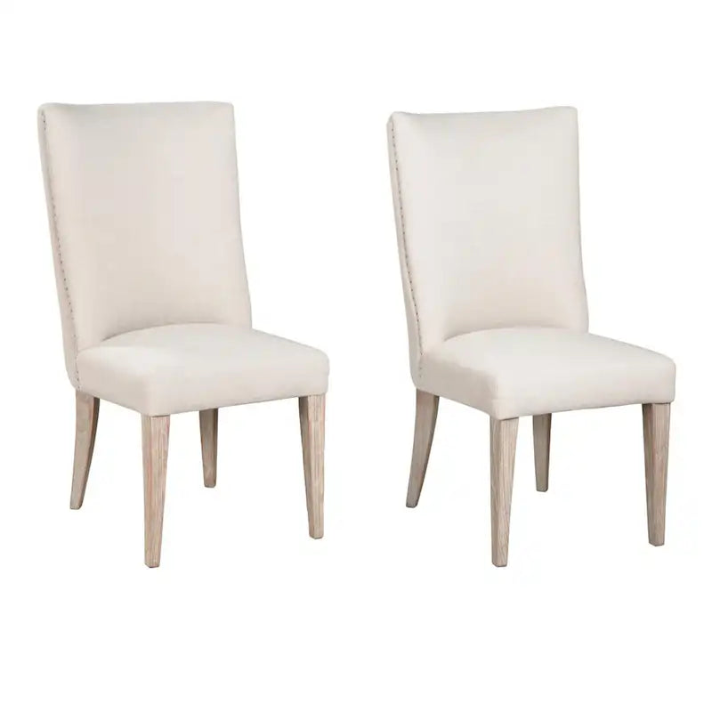 Lot de 2 chaises de salle à manger en orme avec dossier incurvé