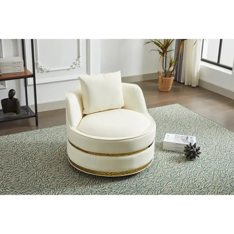 Fauteuil club pivotant en similicuir à 360 degrés