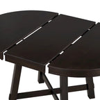 Table de salle à manger ronde en bois massif extensible avec rallonge de 16 pouces