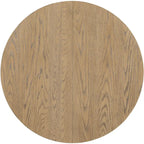 Table de salle à manger ronde en bois massif extensible avec rallonge de 16 pouces