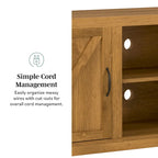 Meuble TV de 58 pouces avec porte coulissante type « porte de grange »