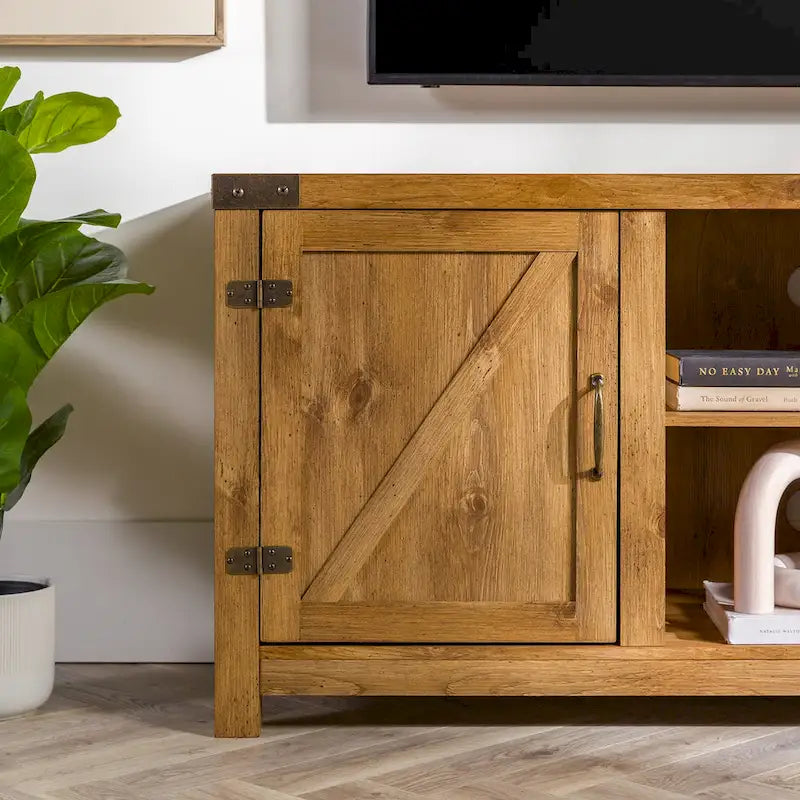 Meuble TV de 58 pouces avec porte coulissante type « porte de grange »