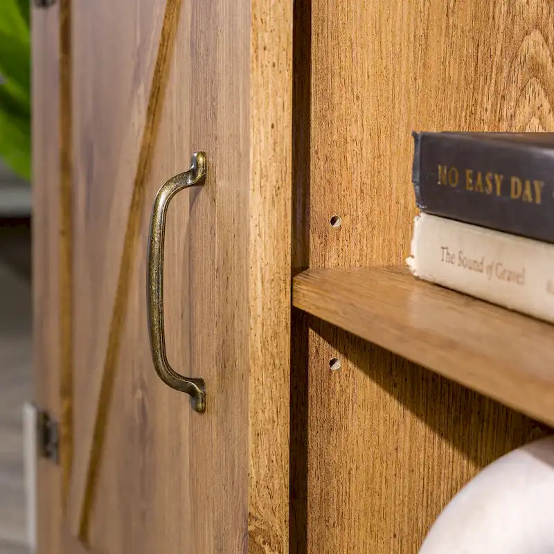 Meuble TV de 58 pouces avec porte coulissante type « porte de grange »