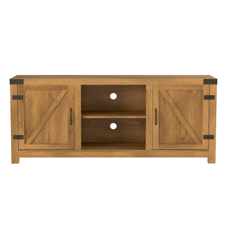 Meuble TV de 58 pouces avec porte coulissante type « porte de grange »