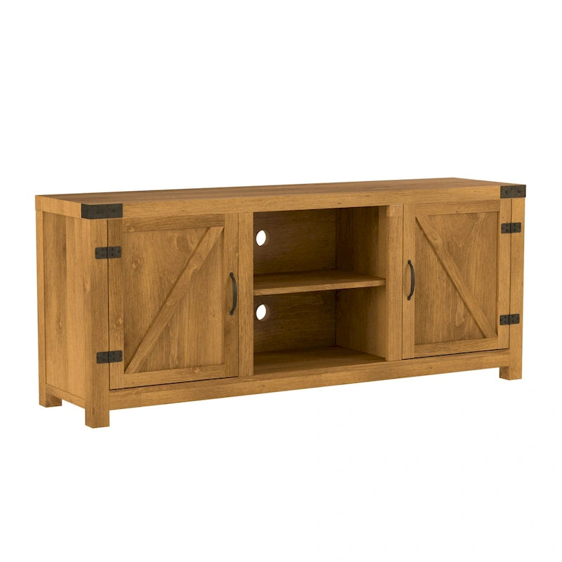 Meuble TV de 58 pouces avec porte coulissante type « porte de grange »