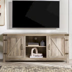 Meuble TV de 58 pouces avec porte coulissante type « porte de grange »