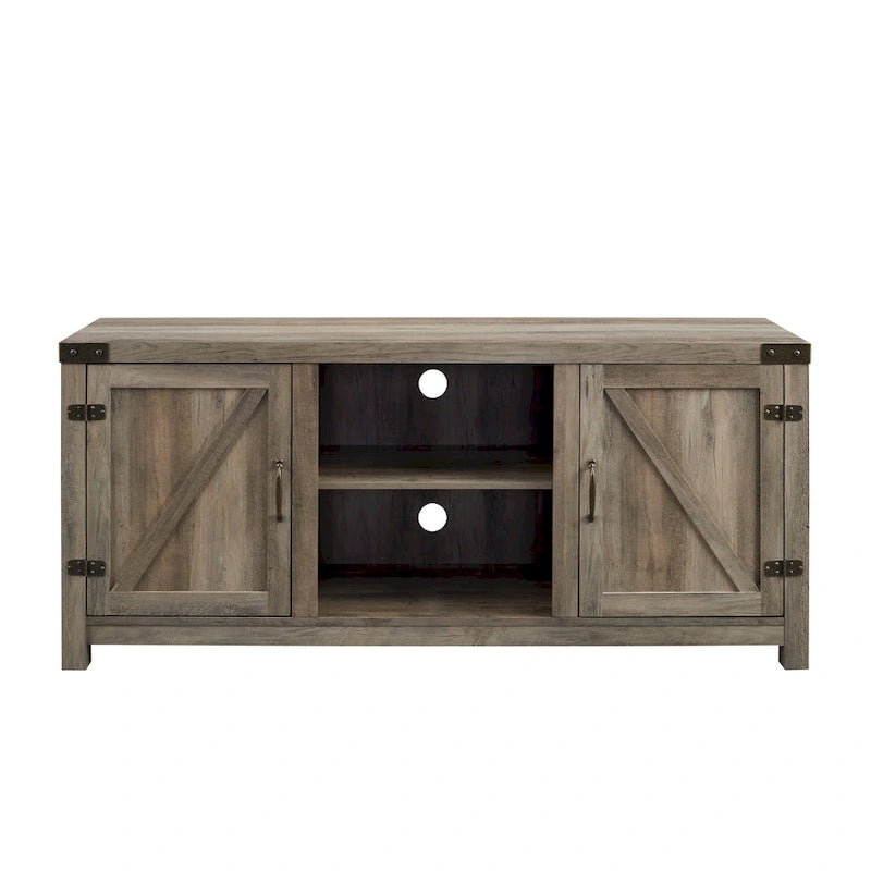 Meuble TV de 58 pouces avec porte coulissante type « porte de grange »