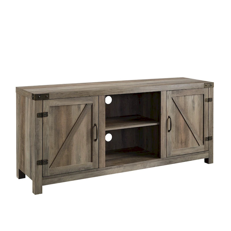Meuble TV de 58 pouces avec porte coulissante type « porte de grange »