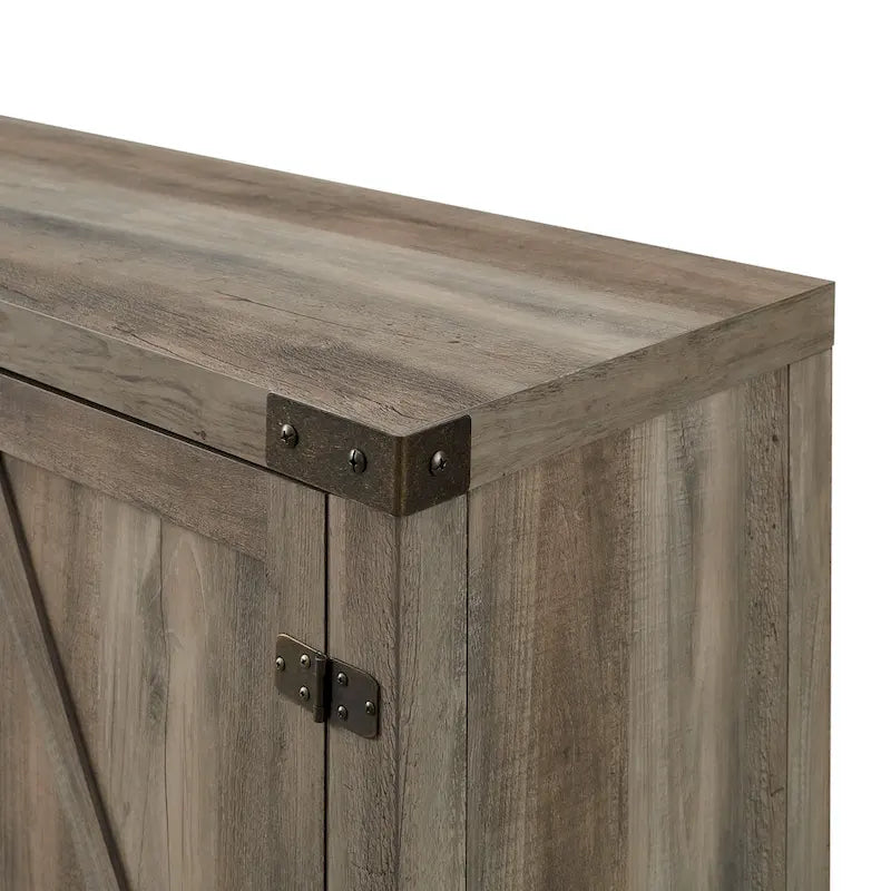 Meuble TV de 58 pouces avec porte coulissante type « porte de grange »
