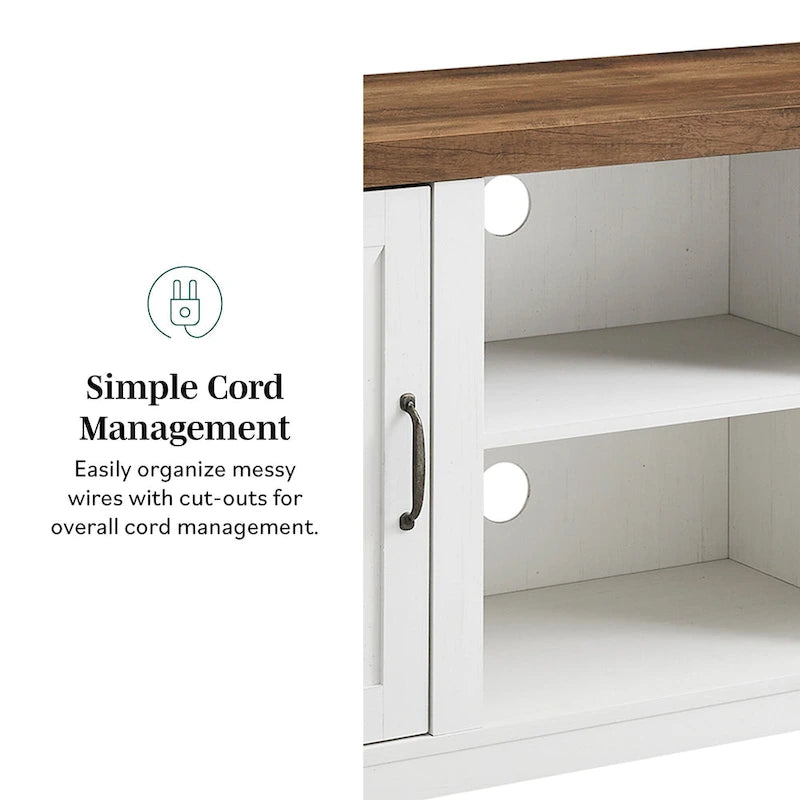 Meuble TV de 58 pouces avec porte coulissante type « porte de grange »