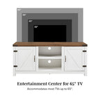 Meuble TV de 58 pouces avec porte coulissante type « porte de grange »