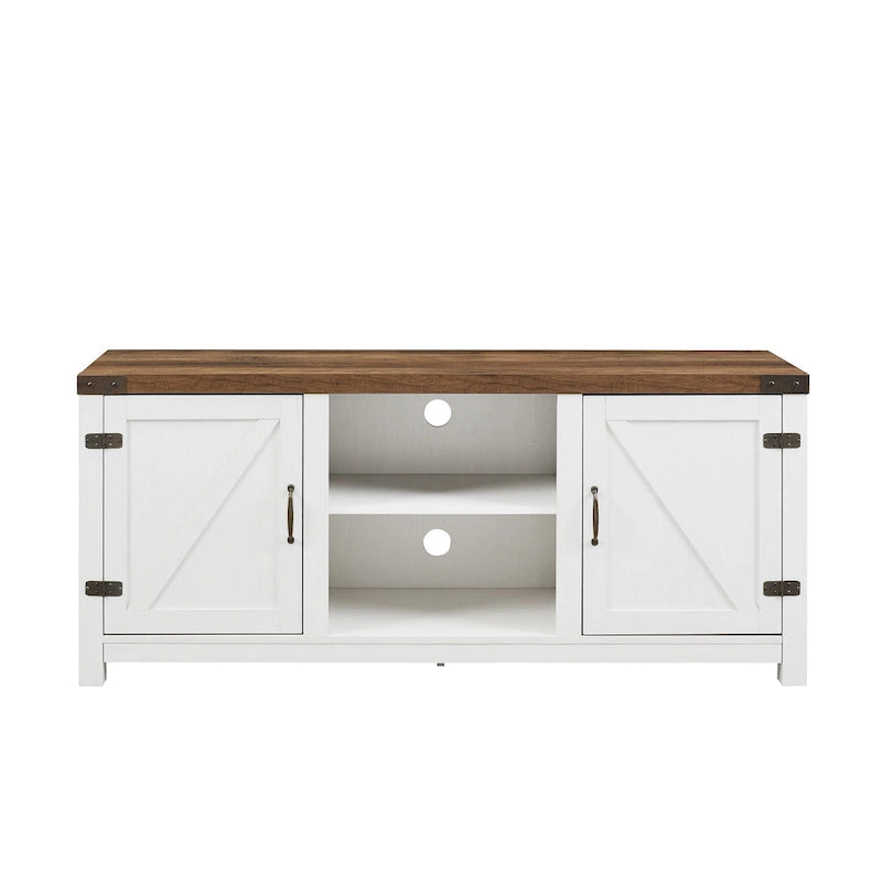 Meuble TV de 58 pouces avec porte coulissante type « porte de grange »