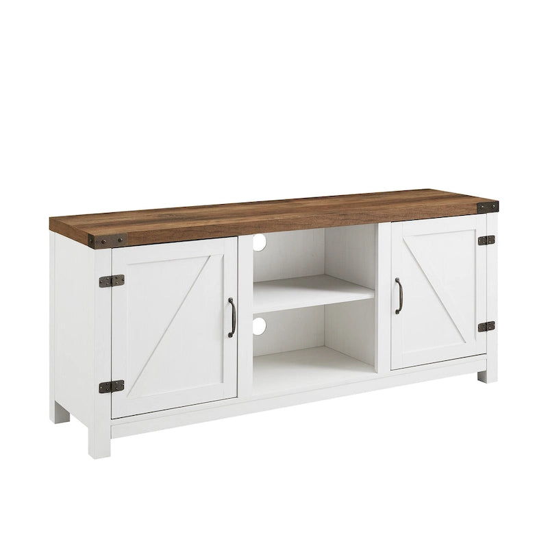 Meuble TV de 58 pouces avec porte coulissante type « porte de grange »
