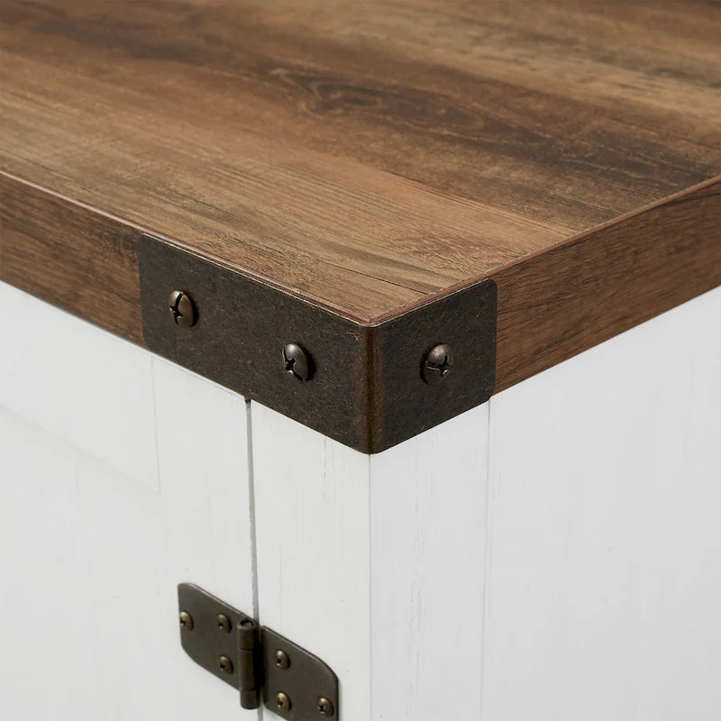 Meuble TV de 58 pouces avec porte coulissante type « porte de grange »