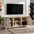 Meuble TV de 58 pouces avec porte coulissante type « porte de grange »