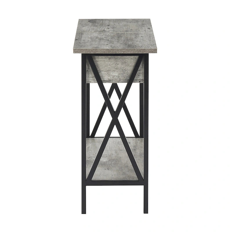 Table d'appoint relevable avec station de charge et étagère