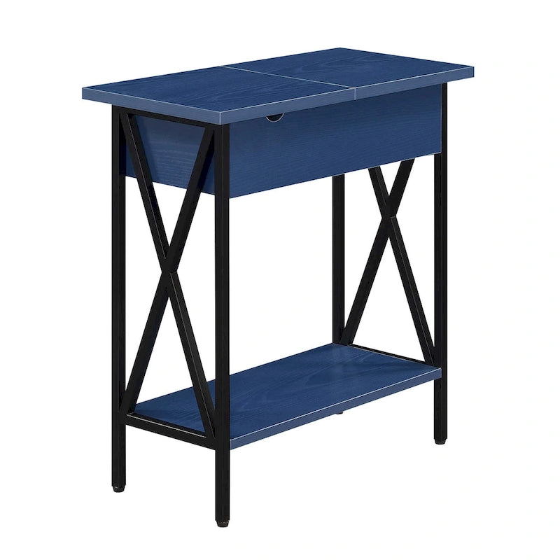 Table d'appoint relevable avec station de charge et étagère