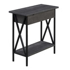 Table d'appoint relevable avec station de charge et étagère