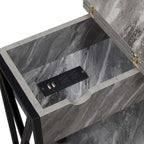 Table d'appoint relevable avec station de charge et étagère