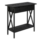 Table d'appoint relevable avec station de charge et étagère