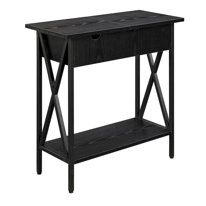 Table d'appoint relevable avec station de charge et étagère