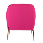 Lot de 2 fauteuils d'appoint en velours avec pieds dorés