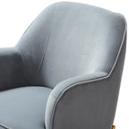 Lot de 2 fauteuils d'appoint en velours avec pieds dorés