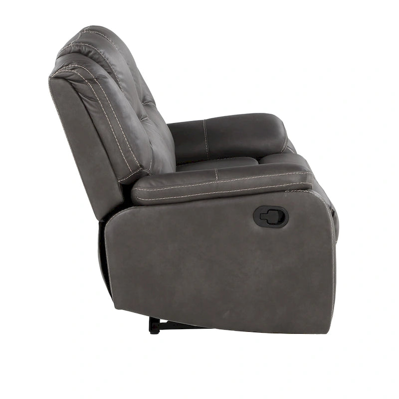Causeuse inclinable manuelle en similicuir