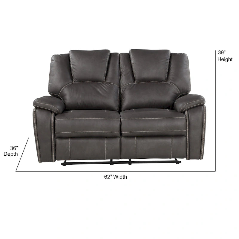 Causeuse inclinable manuelle en similicuir