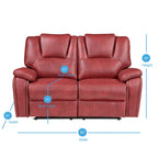 Causeuse inclinable manuelle en similicuir