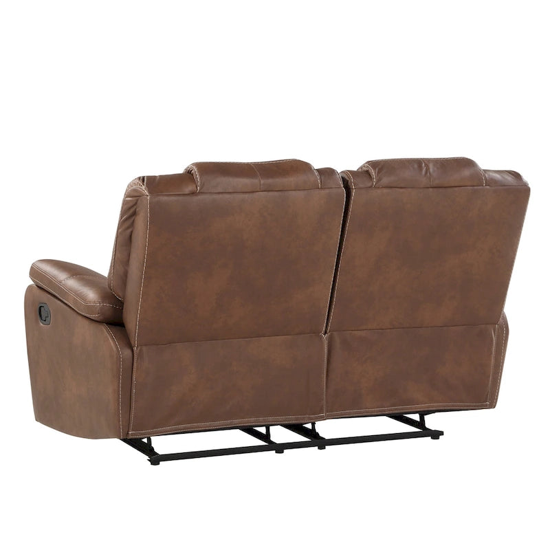 Causeuse inclinable manuelle en similicuir