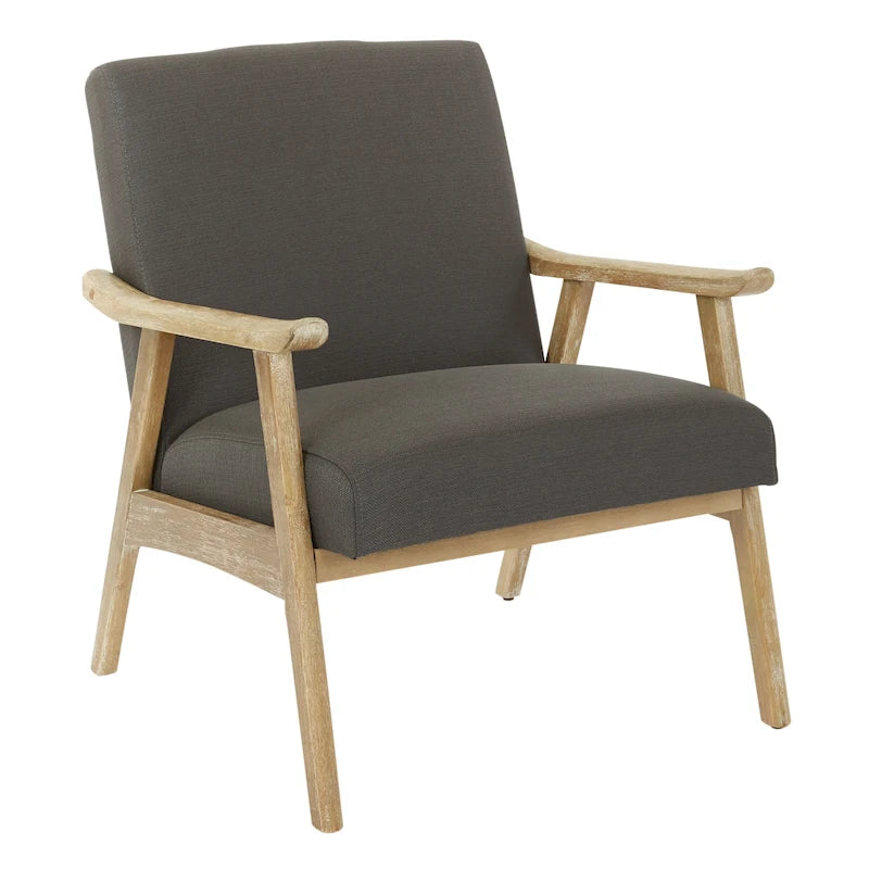 Fauteuil rembourré en tissu de style Mid-Century