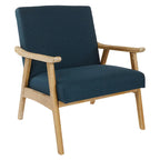 Fauteuil rembourré en tissu de style Mid-Century