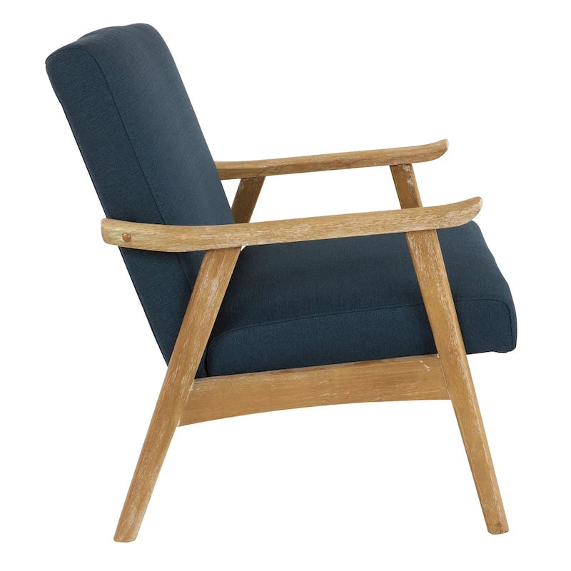 Fauteuil rembourré en tissu de style Mid-Century