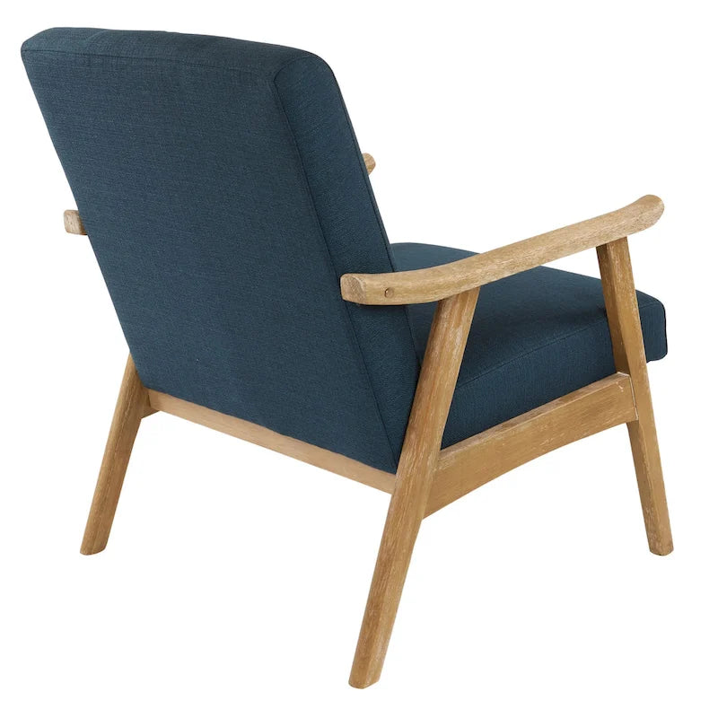 Fauteuil rembourré en tissu de style Mid-Century