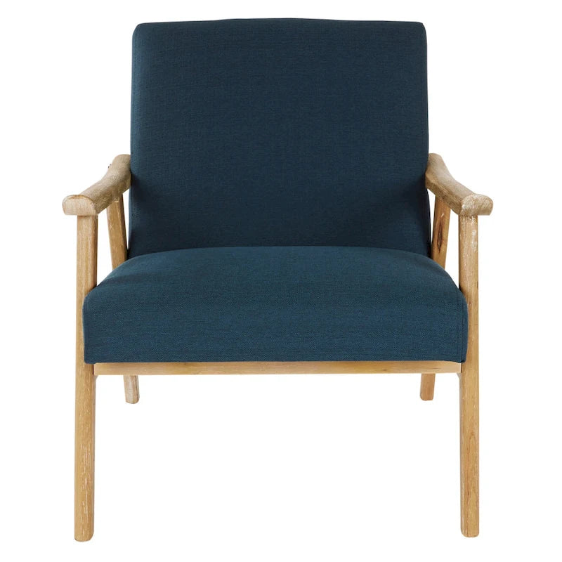Fauteuil rembourré en tissu de style Mid-Century