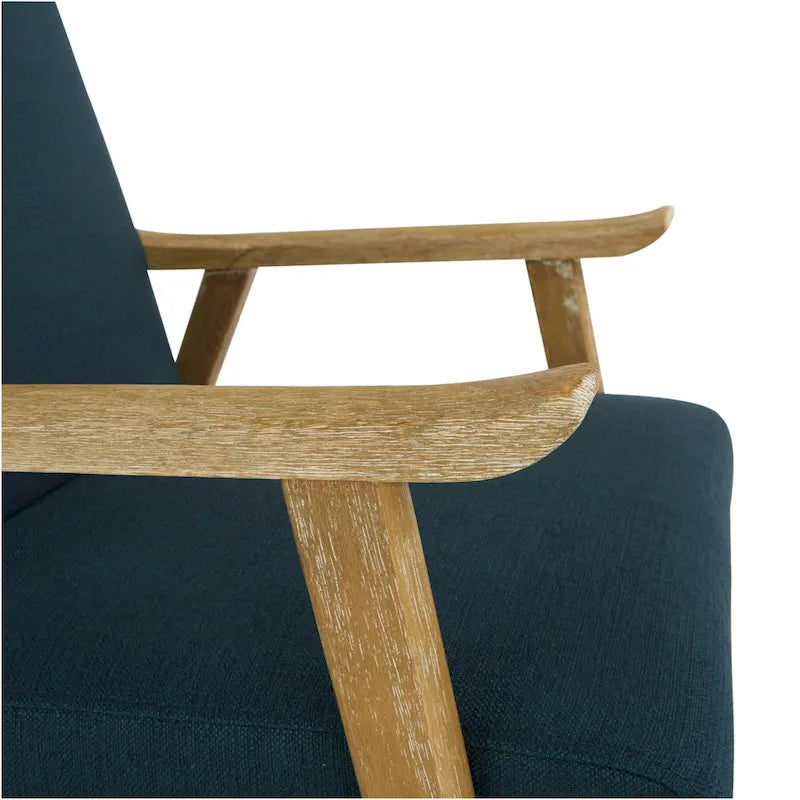 Fauteuil rembourré en tissu de style Mid-Century