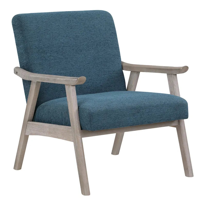 Fauteuil rembourré en tissu de style Mid-Century