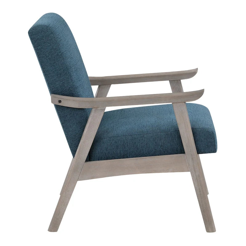 Fauteuil rembourré en tissu de style Mid-Century