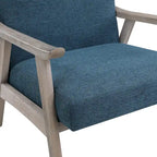 Fauteuil rembourré en tissu de style Mid-Century