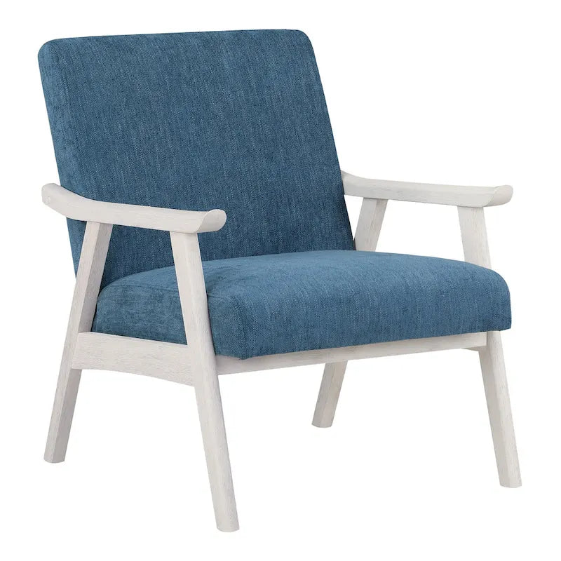 Fauteuil rembourré en tissu de style Mid-Century