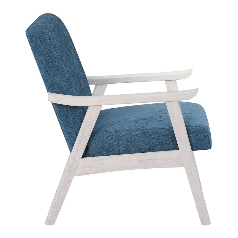 Fauteuil rembourré en tissu de style Mid-Century