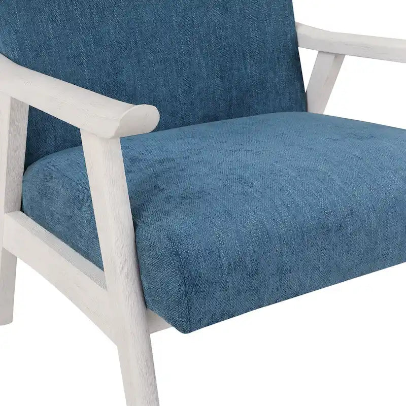 Fauteuil rembourré en tissu de style Mid-Century